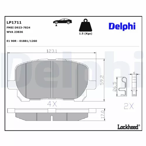 Brake Pad Set, disc brake