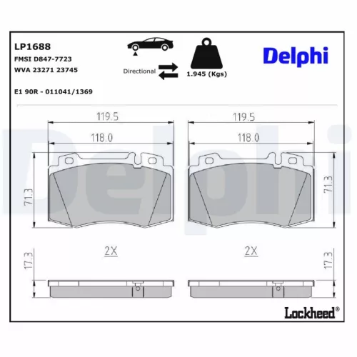 Brake Pad Set, disc brake
