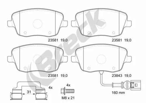 Brake Pad Set, disc brake