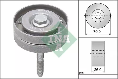 Deflection/Guide Pulley, V-ribbed belt