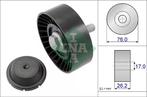 Deflection/Guide Pulley, V-ribbed belt