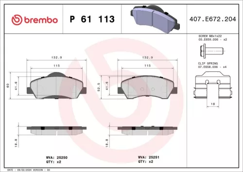 Brake Pad Set, disc brake