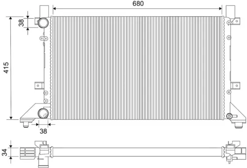 Radiator, engine cooling