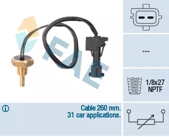 Sensor, coolant temperature