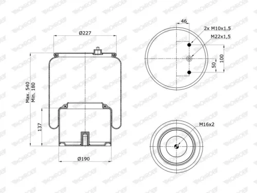 Bellow, air suspension
