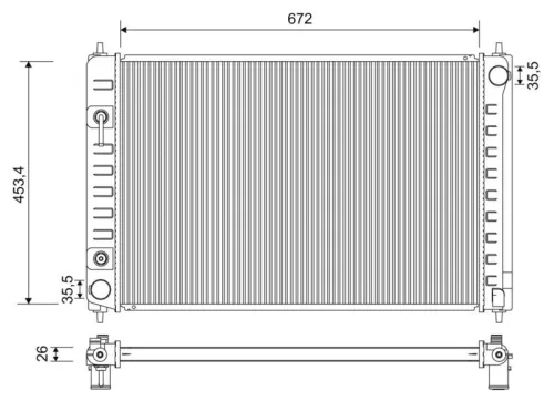 Radiator, engine cooling
