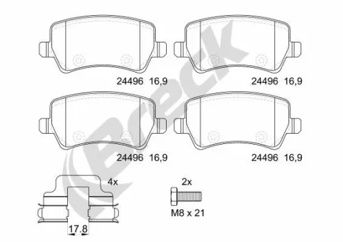 Brake Pad Set, disc brake