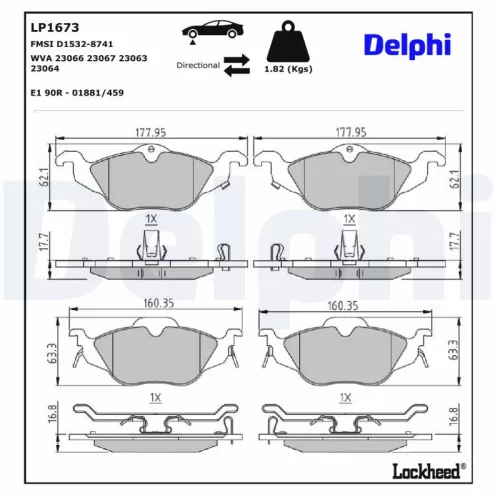 Brake Pad Set, disc brake
