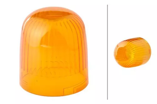 Lens, rotating beacon