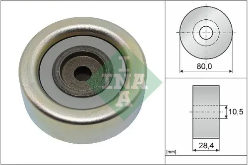 Deflection/Guide Pulley, V-ribbed belt