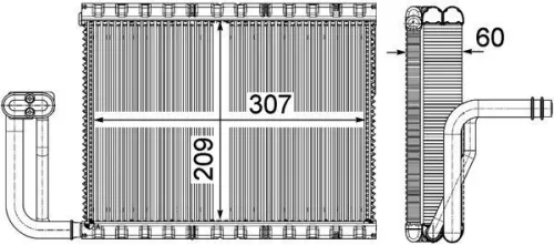Evaporator, air conditioning