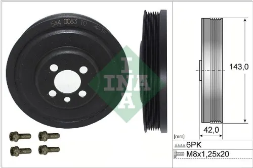 Belt Pulley Set, crankshaft