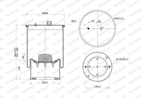 Bellow, air suspension