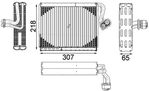 Evaporator, air conditioning
