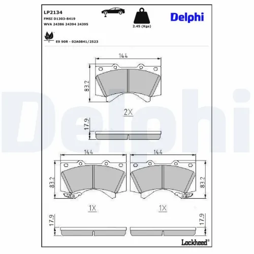 Brake Pad Set, disc brake