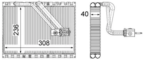 Evaporator, air conditioning