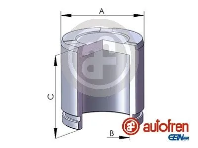 Piston, brake caliper