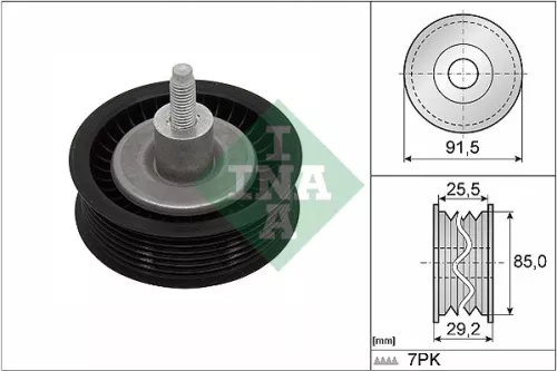 Deflection/Guide Pulley, V-ribbed belt