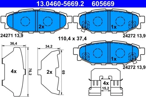 Brake Pad Set, disc brake