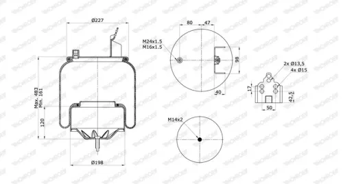 Bellow, air suspension