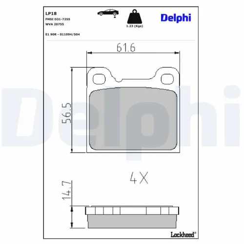 Brake Pad Set, disc brake
