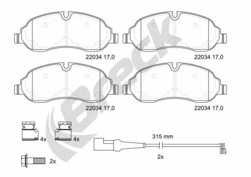 Brake Pad Set, disc brake