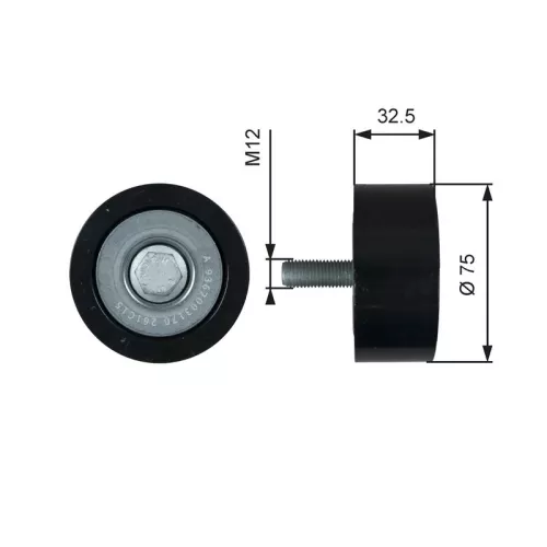 Deflection/Guide Pulley, V-ribbed belt