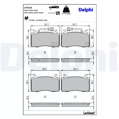 Brake Pad Set, disc brake