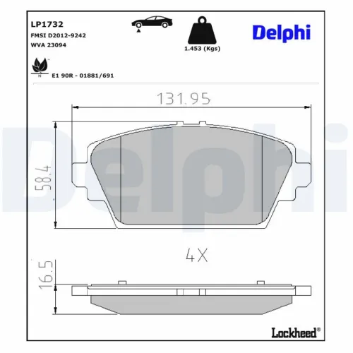 Brake Pad Set, disc brake