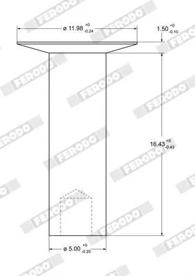 Rivet, drum brake lining