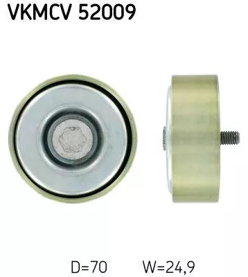 Deflection/Guide Pulley, V-ribbed belt