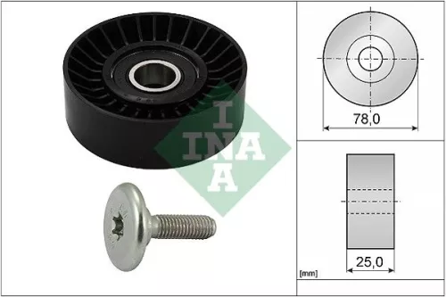 Deflection/Guide Pulley, V-ribbed belt