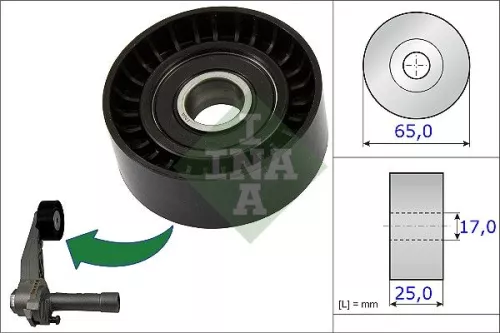 Tensioner Pulley, V-ribbed belt