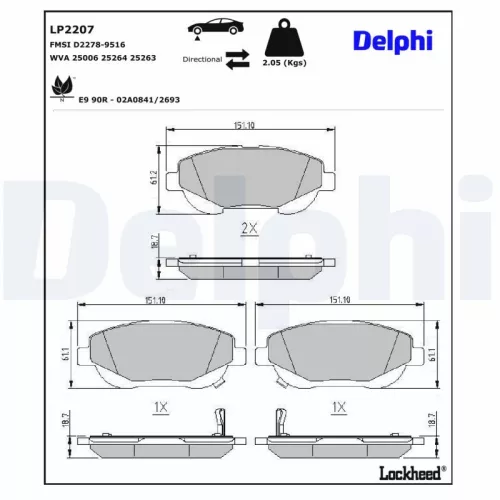 Brake Pad Set, disc brake