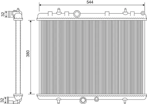 Radiator, engine cooling