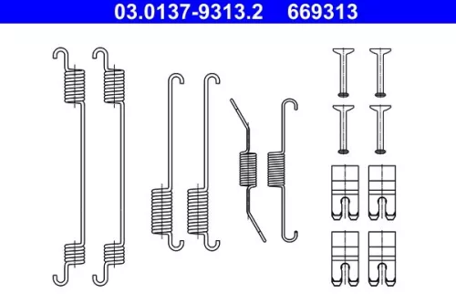 Accessory Kit, brake shoes