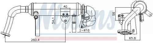 Cooler, exhaust gas recirculation