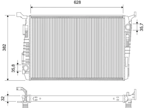 Radiator, engine cooling