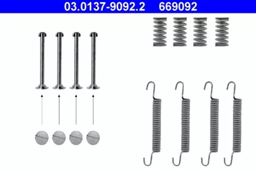 Accessory Kit, parking brake shoes