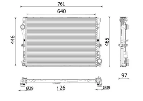 Radiator, engine cooling