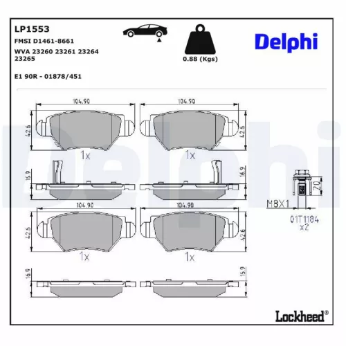 Brake Pad Set, disc brake